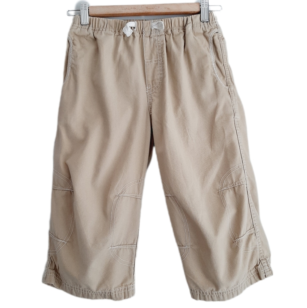 🍒 HANNA ANDERSSON Casual Shorts Crop Clamdiggers Light Beige Pants Kids Sz 10